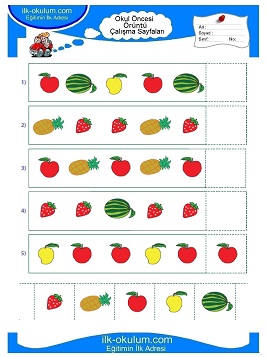 Çocuklar İçin toplam işlemi yaprak testleri 